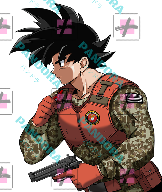 Die Cut Goku USMC