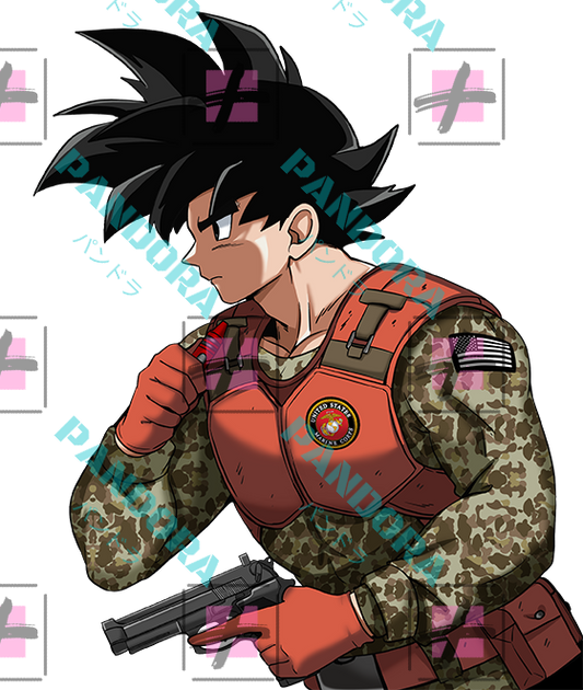 Die Cut Goku USMC